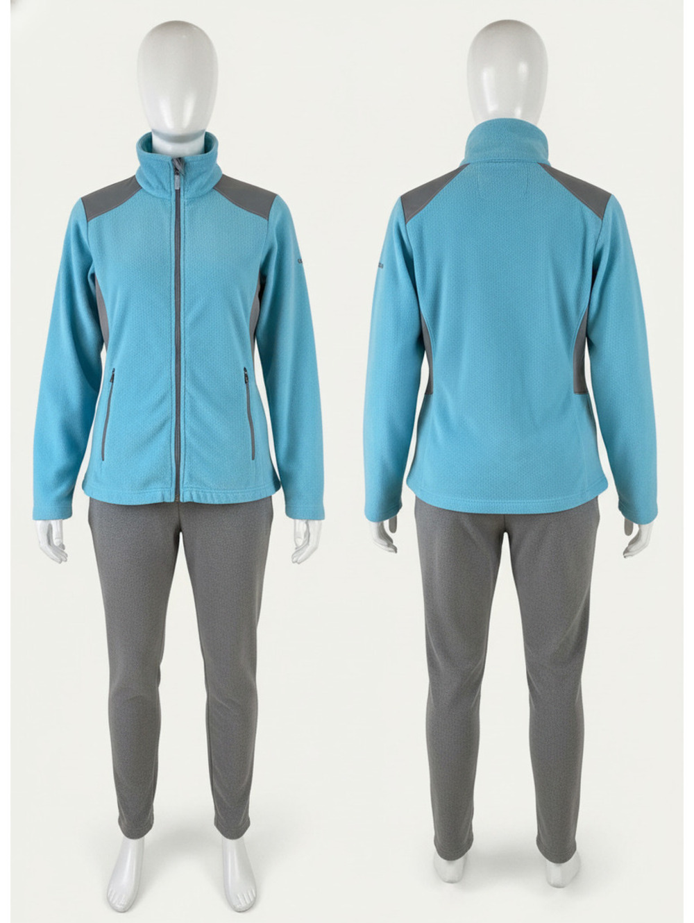 Women’s Columbia Blue and Gray Fleece Jacket Small - Picture 6 of 6